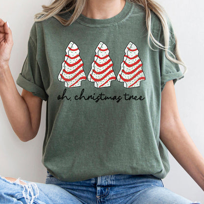 Oh Christmas Tree, Snack, Little Debbie, Comfort Colors Tshirt