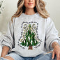 Oh Come Let Us Adore Him, Christmas Tree, Dalmatian Print, Xmas Sweatshirt