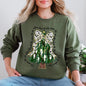 Oh Come Let Us Adore Him, Christmas Tree, Dalmatian Print, Xmas Sweatshirt