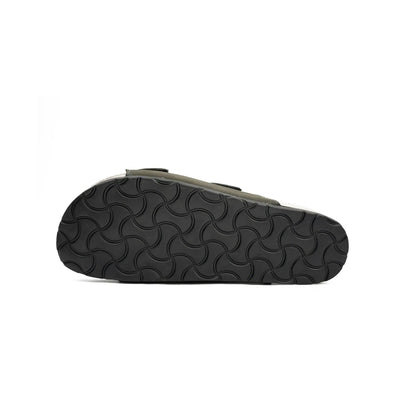 Olive Green Double - Strap Slides