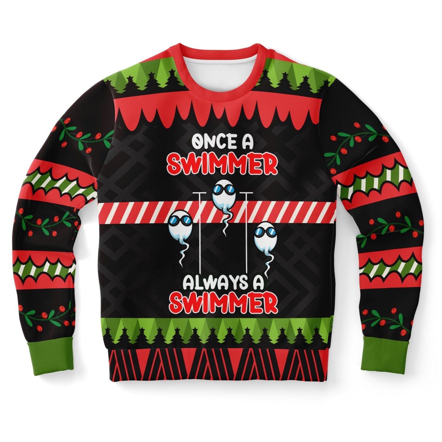 Once a Swimmer, Always a Swimmer Christmas Sweatshirt