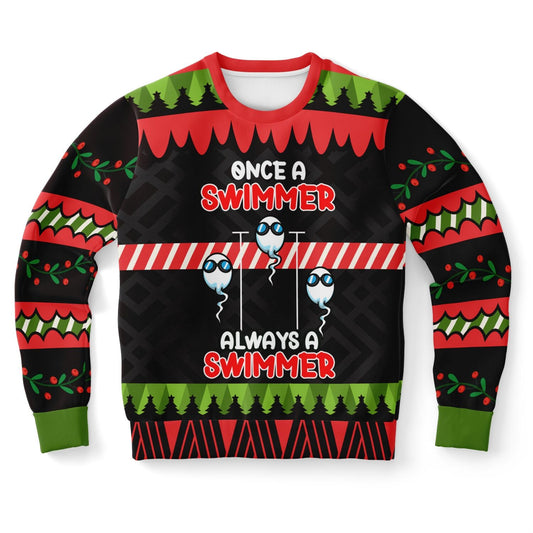 Once a Swimmer, Always a Swimmer Christmas Sweatshirt