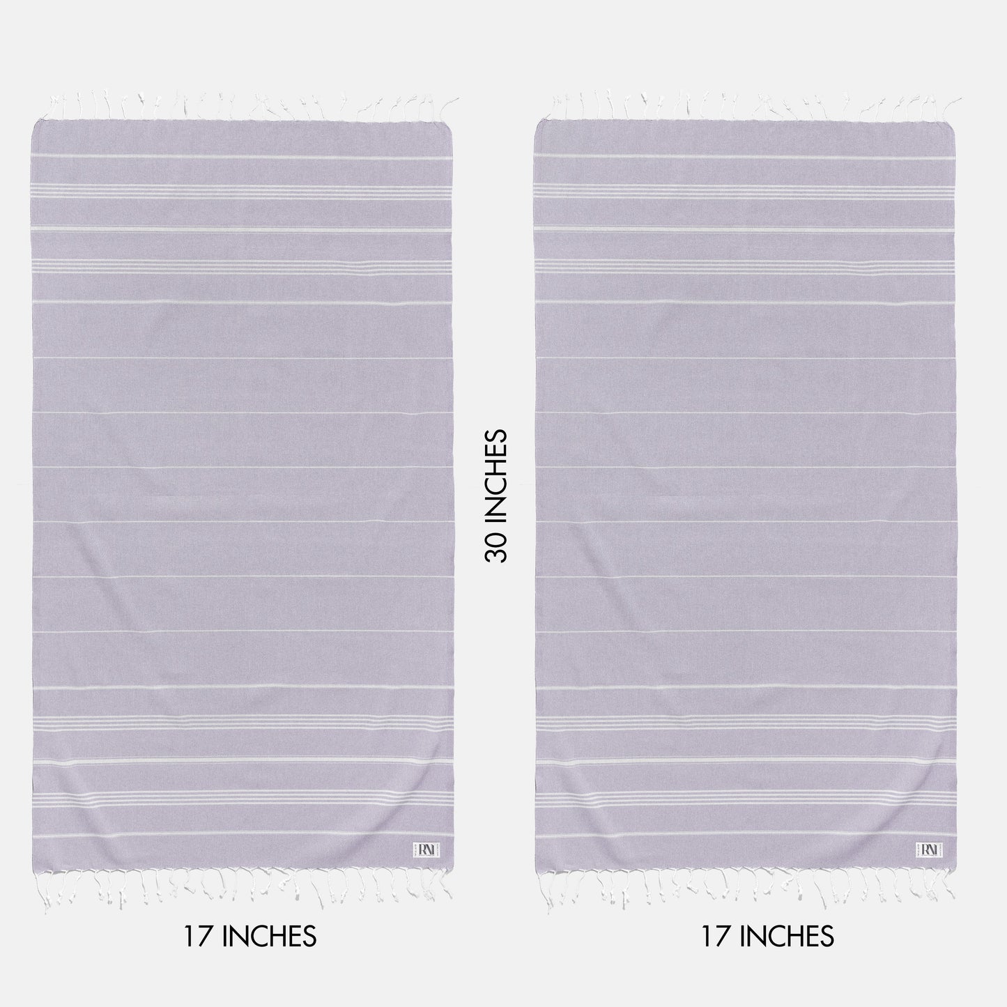 Istanbul Classic Turkish Hand Towel Set of 2 for Kitchen, Bath, Beach, Gym, and Yoga 17"x30"