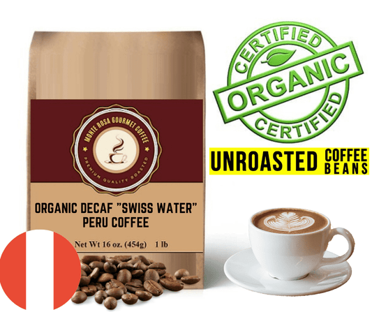 Organic Decaf "Swiss Water" Peru Coffee - Green/Unroasted