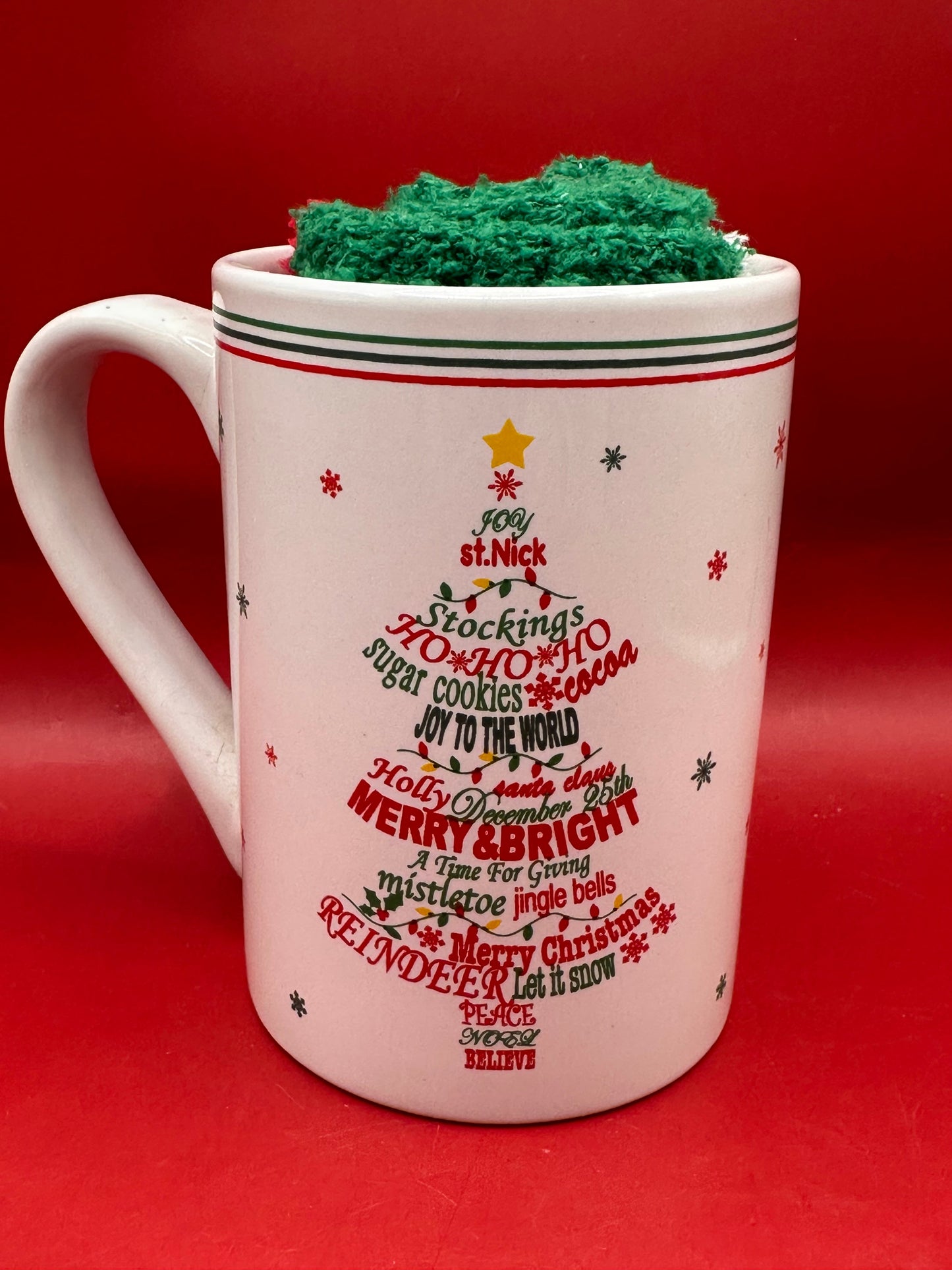 Christmas Mug with Fuzzy Christmas Socks