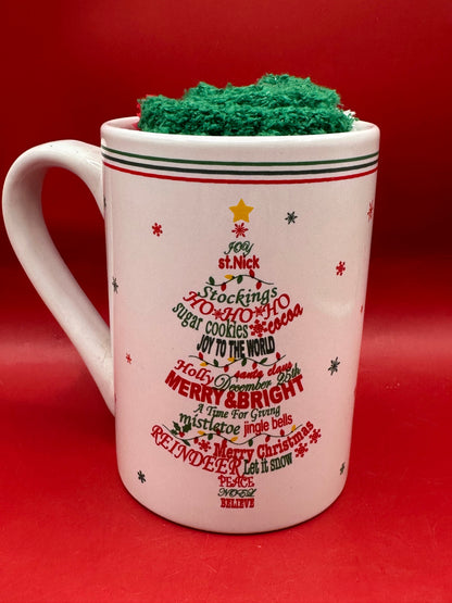 Christmas Mug with Fuzzy Christmas Socks