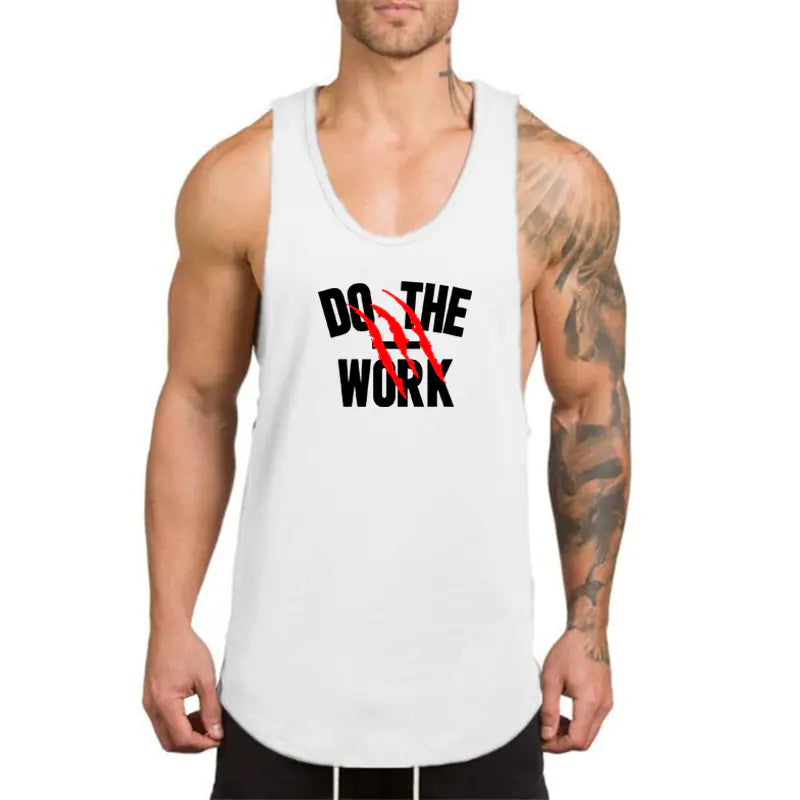 Breathable Cotton Men's Vest for Gym Training
