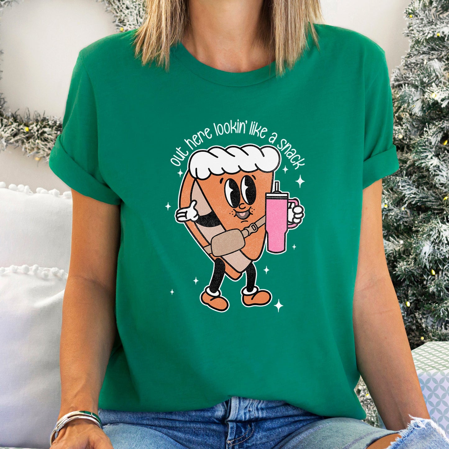 Out Here Looking Like A Snack, Pumpkin Pie, Thanksgiving, Super Soft Tees