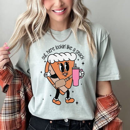 Out Here Looking Like A Snack, Pumpkin Pie, Thanksgiving, Little Debbie, Bougie, Comfort Colors Tshirt