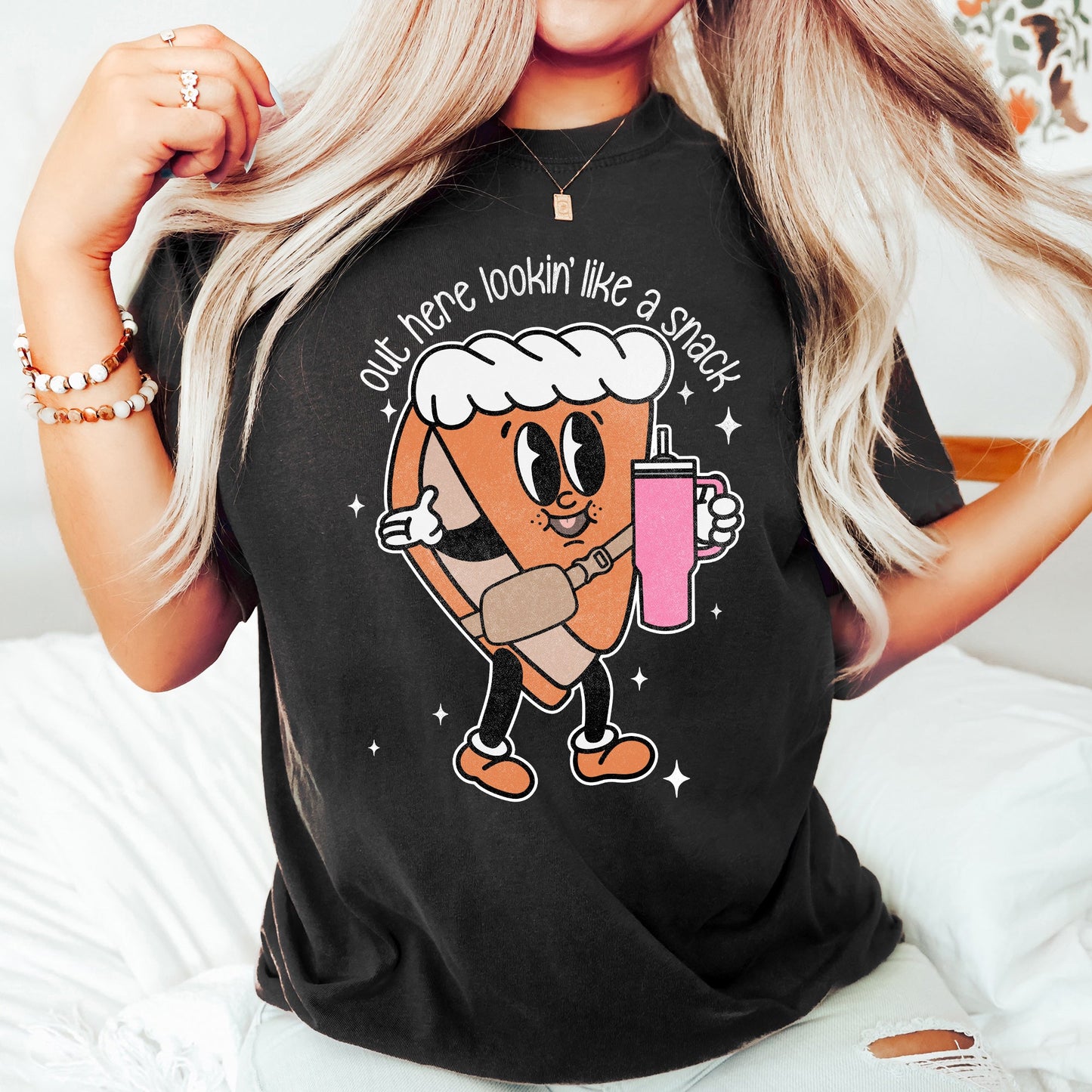 Out Here Looking Like A Snack, Pumpkin Pie, Thanksgiving, Little Debbie, Bougie, Comfort Colors Tshirt