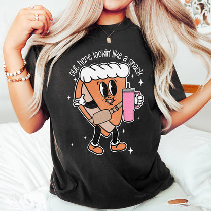 Out Here Looking Like A Snack, Pumpkin Pie, Thanksgiving, Little Debbie, Bougie, Comfort Colors Tshirt
