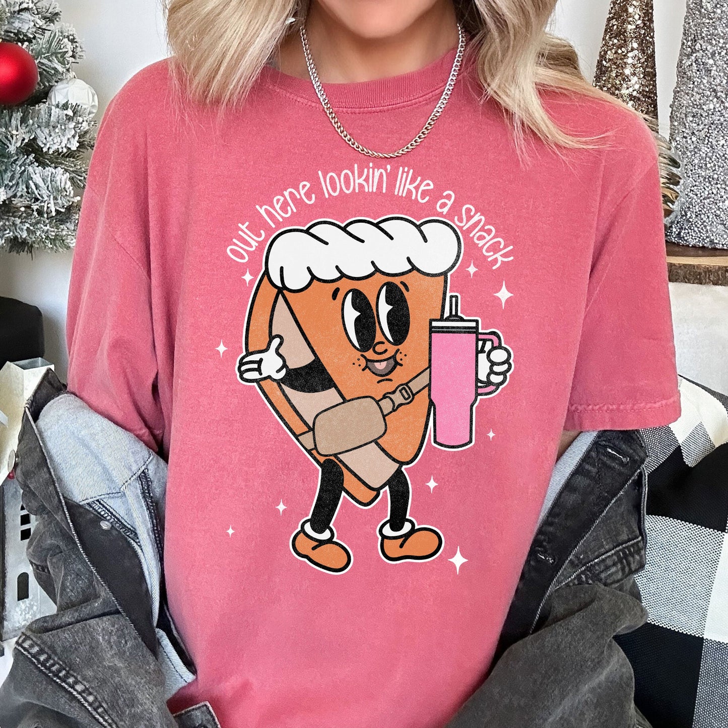 Out Here Looking Like A Snack, Pumpkin Pie, Thanksgiving, Little Debbie, Bougie, Comfort Colors Tshirt