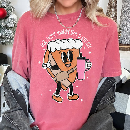 Out Here Looking Like A Snack, Pumpkin Pie, Thanksgiving, Little Debbie, Bougie, Comfort Colors Tshirt