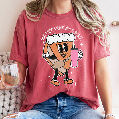 Out Here Looking Like A Snack, Pumpkin Pie, Thanksgiving, Little Debbie, Bougie, Comfort Colors Tshirt