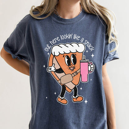 Out Here Looking Like A Snack, Pumpkin Pie, Thanksgiving, Little Debbie, Bougie, Comfort Colors Tshirt
