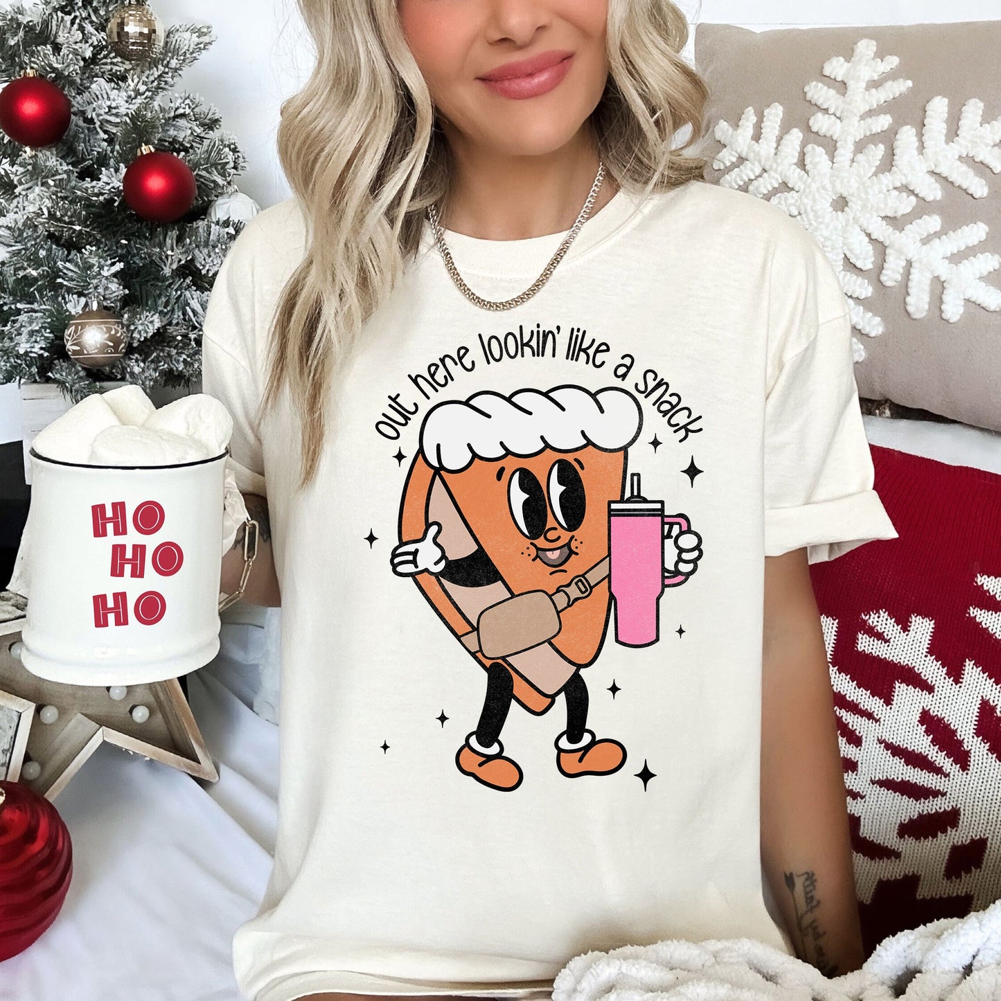 Out Here Looking Like A Snack, Pumpkin Pie, Thanksgiving, Little Debbie, Bougie, Comfort Colors Tshirt