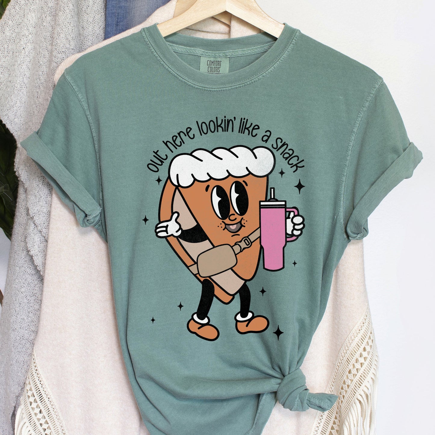 Out Here Looking Like A Snack, Pumpkin Pie, Thanksgiving, Little Debbie, Bougie, Comfort Colors Tshirt