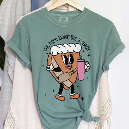 Out Here Looking Like A Snack, Pumpkin Pie, Thanksgiving, Little Debbie, Bougie, Comfort Colors Tshirt