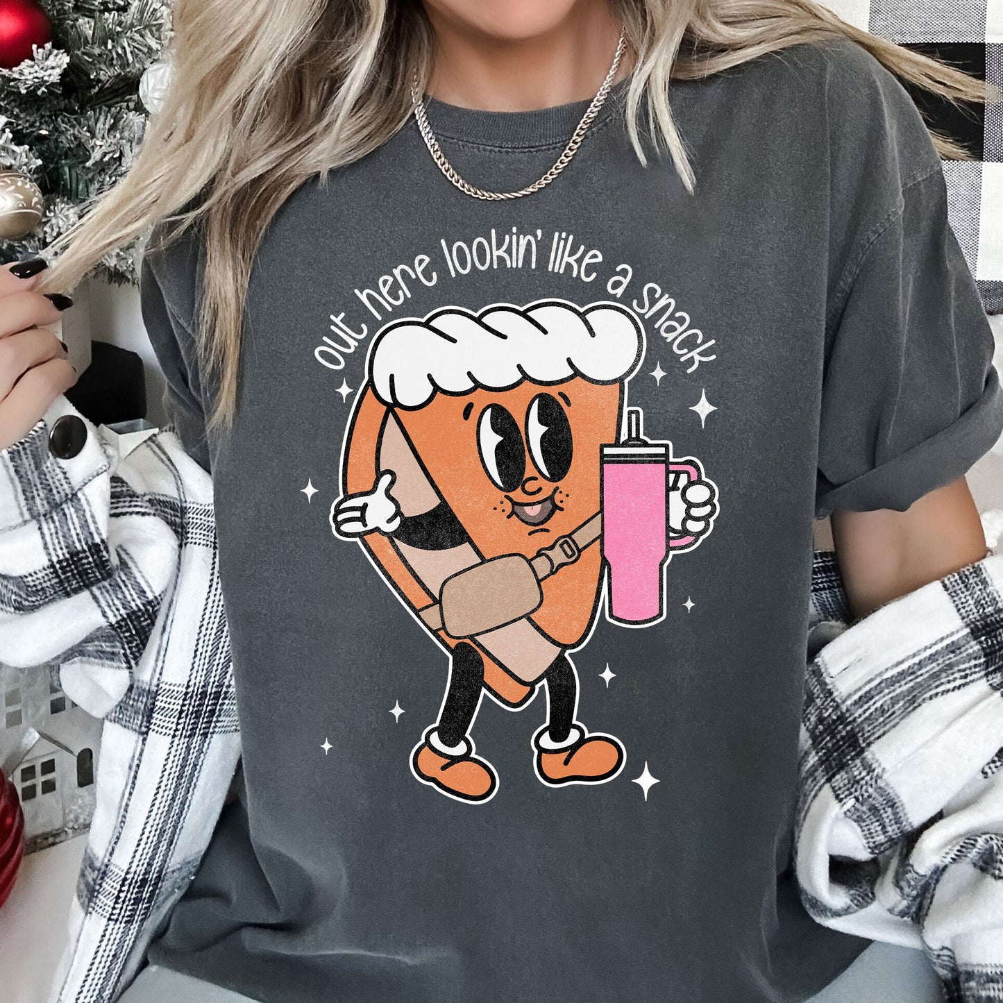 Out Here Looking Like A Snack, Pumpkin Pie, Thanksgiving, Little Debbie, Bougie, Comfort Colors Tshirt