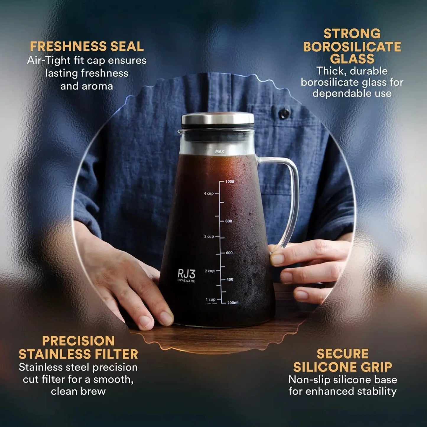 Cold Brew Maker 1.0L/34oz and 1.5L/51oz
