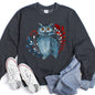 Owl, Folk Art, Scandinavian, Winter, Christmas Sweatshirt