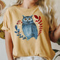 Owl, Folk Art, Scandinavian, Winter, Christmas, Comfort Colors Tshirt