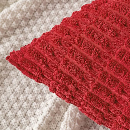 18"x18" tufted dot corduroy throw pillow 16 colors soft 3d dotted texture  450g insert included