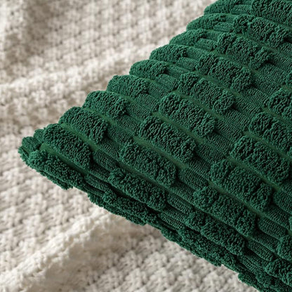 18"x18" tufted dot corduroy throw pillow 16 colors soft 3d dotted texture  450g insert included