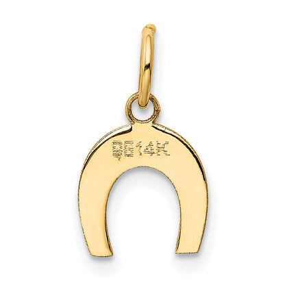 14k Yellow Gold Horseshoe Charm in Polished