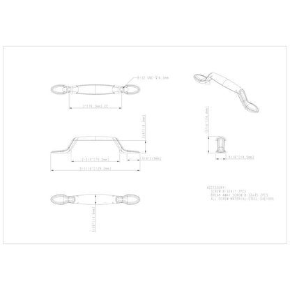 3" Center-to-Center Satin Nickel Vienna Cabinet Pull