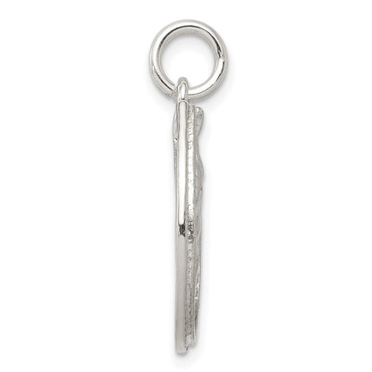 Sterling Silver Polished Horseshoe and Horse Head Pendant