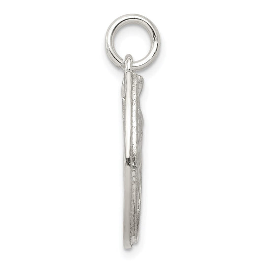 Sterling Silver Polished Horseshoe and Horse Head Pendant