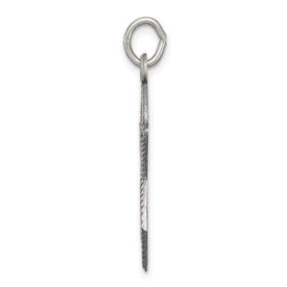 Sterling Silver Antiqued Star of David Pendant, 22 x 25mm (1 Inch)