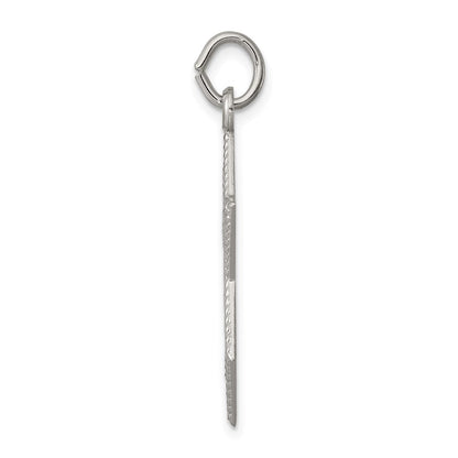 Sterling Silver Satin Textured Star of David Pendant, 22x25mm (1 Inch)