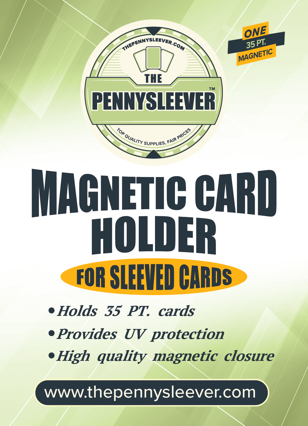 35 pt Magnetic Card Holder for use with Card Sleeves