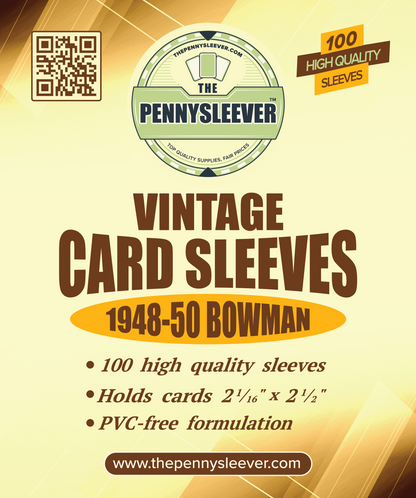 Vintage Card Sleeves 1948-50 Bowman (100 count)