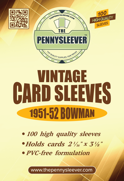 Vintage Card Sleeves 1951-52 Bowman (100 count)