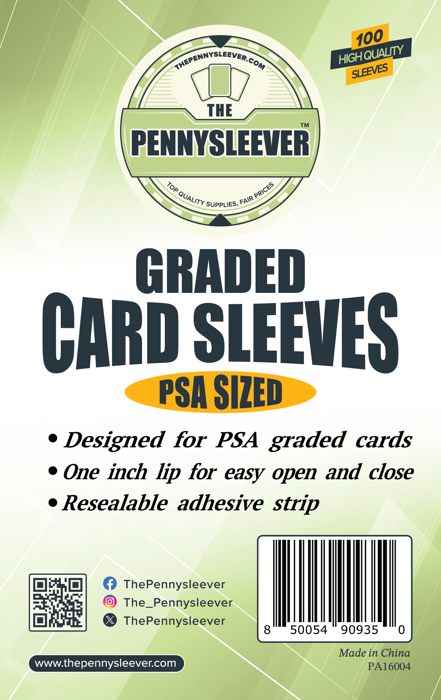 Perfect Fit PSA Graded Card Sleeves (100 count)