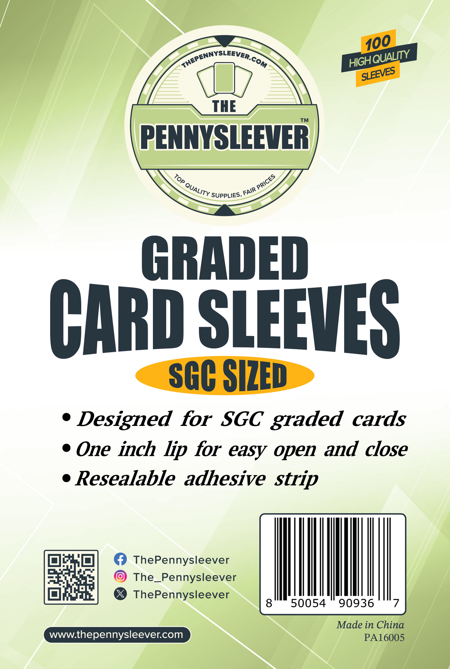 Perfect Fit SGC Graded Card Sleeves (100 count)
