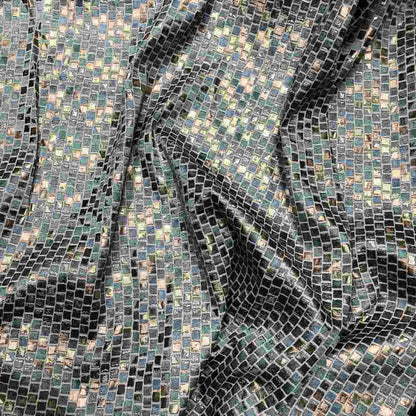 Sky Blue PATIO Jacquard Print Metallic - Custom Tablecloths