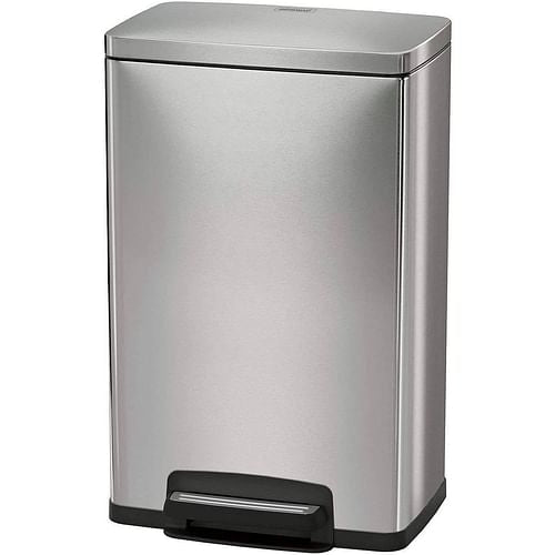 13-Gallon Kitchen Trash Can with Step Lid in Stainless Steel Finish | Kitchen [Metal] | Kitchen + Metal