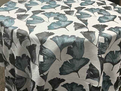 Blue POPPY Jacquard Tulip Print - Custom Tablecloths