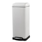 8-Gallon Retro Stainless Steel Step-On Trash Can in White Finish | Kitchen [Metal] | Kitchen + Metal
