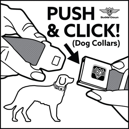 Dog Bone Seatbelt Buckle Collar - Geometric Triangle Blocks Multi Color