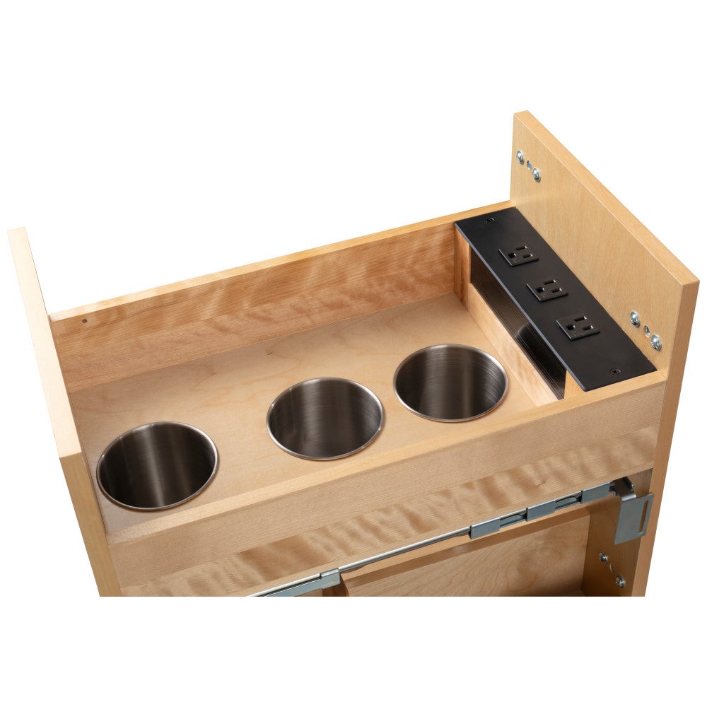 "No Wiggle" Powered Vanity Pullout for Door/Drawer Base Cabinet