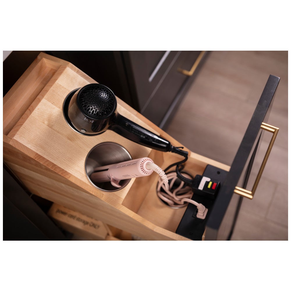 "No Wiggle" Powered Vanity Pullout for Full Height Base Cabinet