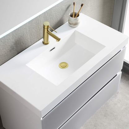 Pop Up Drain Stopper for Bathroom with Overflow - Small Cover