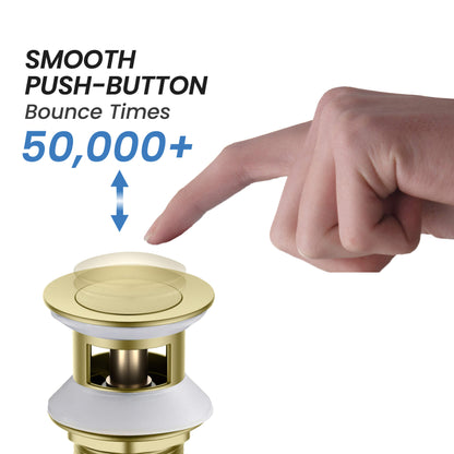 Pop Up Drain Stopper for Bathroom with Overflow - Small Cover