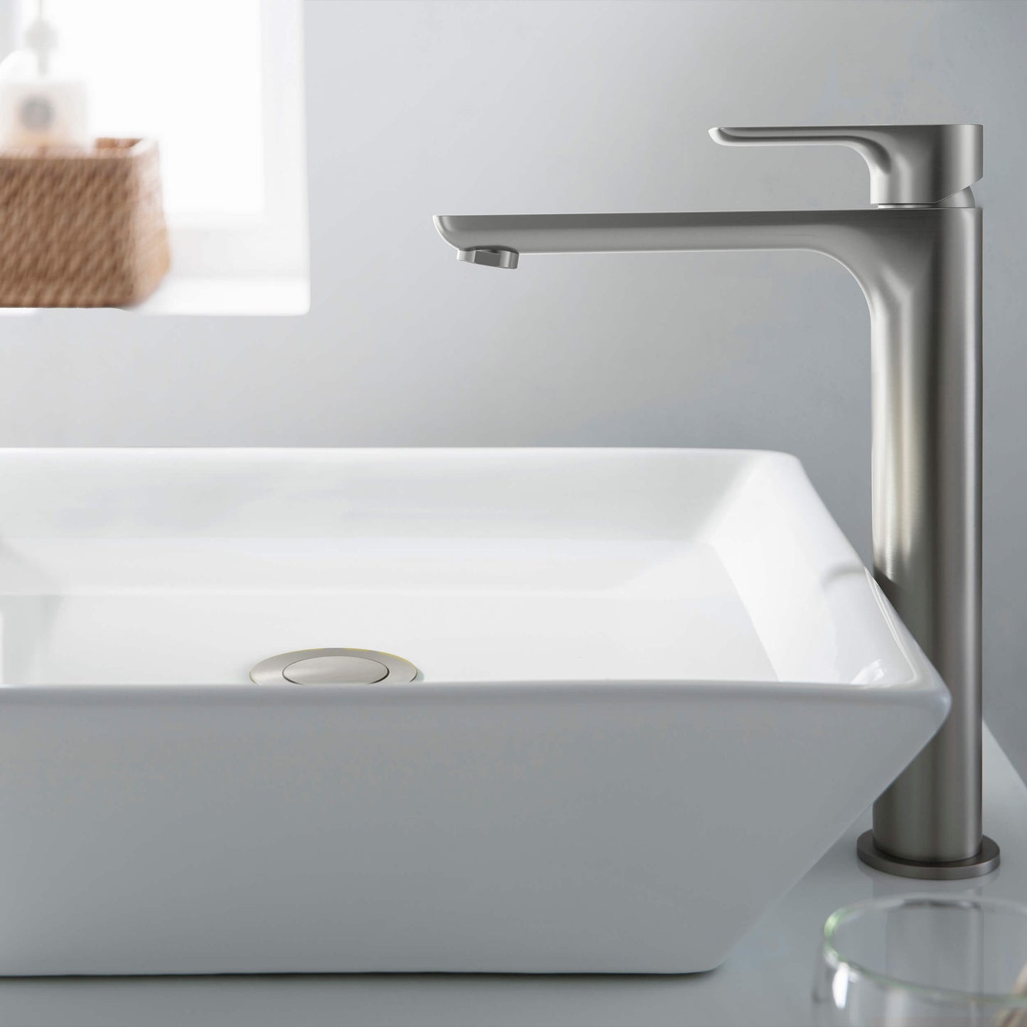 Pop Up Drain Stopper for Bathroom without Overflow - Small Cover