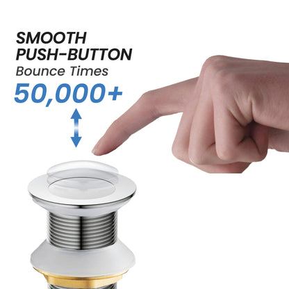 Pop Up Drain Stopper for Bathroom without Overflow - Small Cover